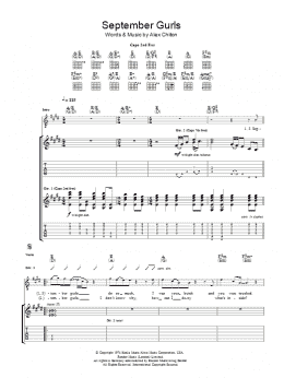 page one of September Gurls (Guitar Tab)