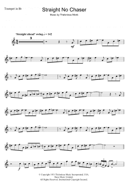 page one of Straight No Chaser (Trumpet Solo)