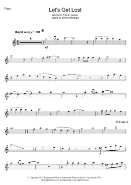 page one of Let's Get Lost (Flute Solo)