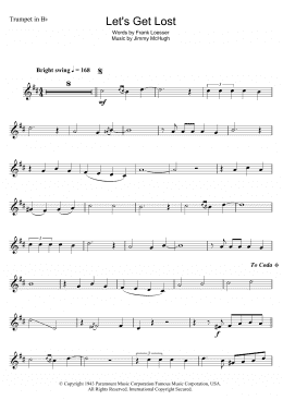 page one of Let's Get Lost (Trumpet Solo)