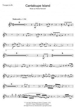 page one of Cantaloupe Island (Trumpet Solo)