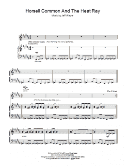 page one of Horsell Common And The Heat Ray (from War Of The Worlds) (Piano, Vocal & Guitar Chords)