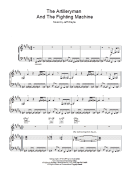 page one of The Artilleryman And The Fighting Machine (from War Of The Worlds) (Piano, Vocal & Guitar Chords)