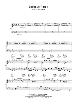 page one of Epilogue (Part 1) (from War Of The Worlds) (Piano, Vocal & Guitar Chords)