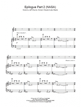 page one of Epilogue (Part 2) (NASA) (from War Of The Worlds) (Piano, Vocal & Guitar Chords)
