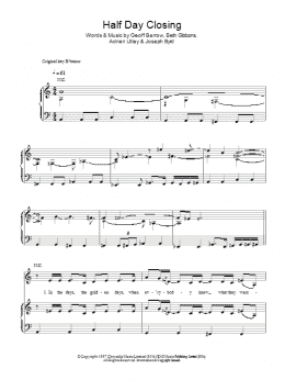 page one of Half Day Closing (Piano, Vocal & Guitar Chords)