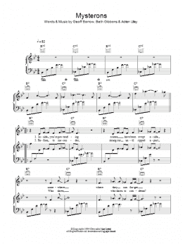 page one of Mysterons (Piano, Vocal & Guitar Chords)