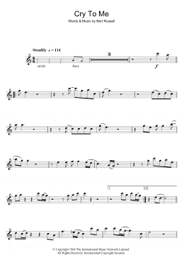 page one of Cry To Me (Flute Solo)