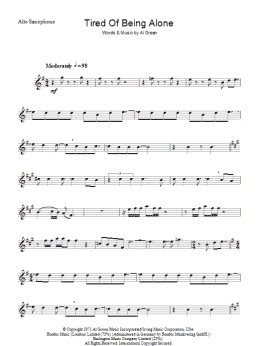 page one of Tired Of Being Alone (Lead Sheet / Fake Book)