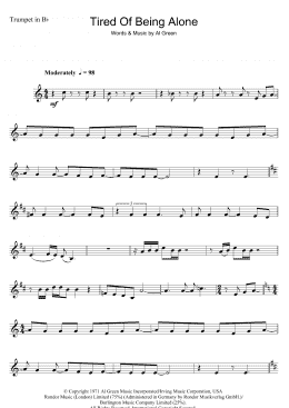 page one of Tired Of Being Alone (Trumpet Solo)