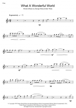 page one of What A Wonderful World (Flute Solo)