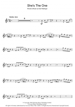 page one of She's The One (Flute Solo)