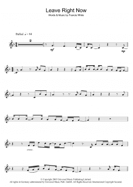 page one of Leave Right Now (Flute Solo)
