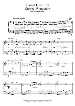 page one of Cornish Rhapsody (Piano Solo)