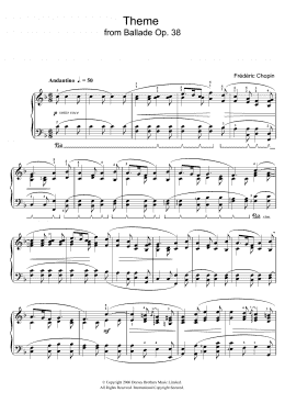 page one of Ballade Op. 38 (Theme) (Piano Solo)