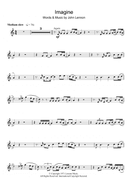 page one of Imagine (Flute Solo)