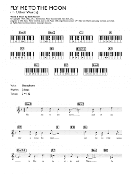 page one of Fly Me To The Moon (In Other Words) (Piano Chords/Lyrics)