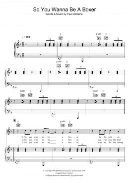 page one of So You Wanna Be A Boxer (from Bugsy Malone) (Piano, Vocal & Guitar Chords)