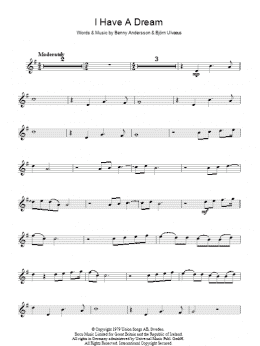 page one of I Have A Dream (Lead Sheet / Fake Book)