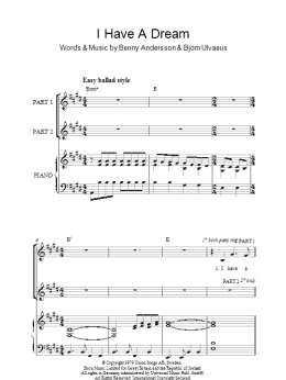 page one of I Have A Dream (arr. Rick Hein) (2-Part Choir)