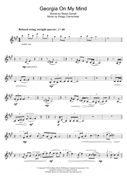 page one of Georgia On My Mind (Clarinet Solo)