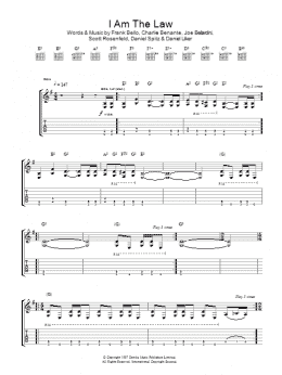 page one of I Am The Law (Guitar Tab)