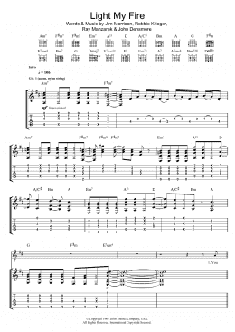 page one of Light My Fire (Guitar Tab)