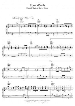 page one of Four Winds (Piano, Vocal & Guitar Chords)