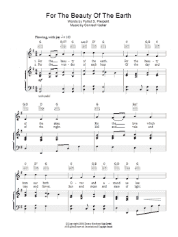 page one of For The Beauty Of The Earth (Piano, Vocal & Guitar Chords)