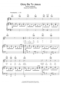 page one of Glory Be To Jesus (Piano, Vocal & Guitar Chords)