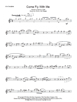 page one of Come Fly With Me (Lead Sheet / Fake Book)