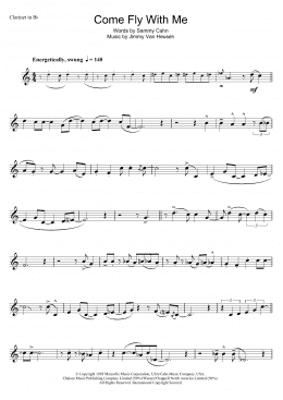 page one of Come Fly With Me (Clarinet Solo)