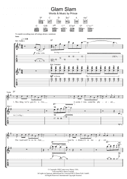 page one of Glam Slam (Guitar Tab)
