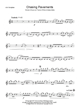 page one of Chasing Pavements (Lead Sheet / Fake Book)