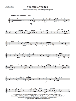 page one of Warwick Avenue (Lead Sheet / Fake Book)