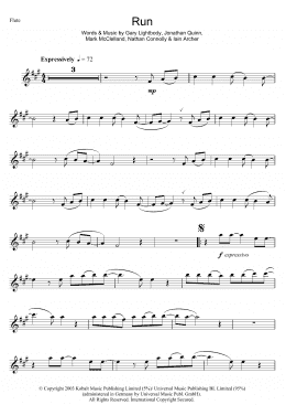 page one of Run (Flute Solo)