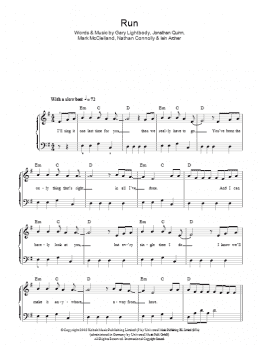 page one of Run (Easy Piano)