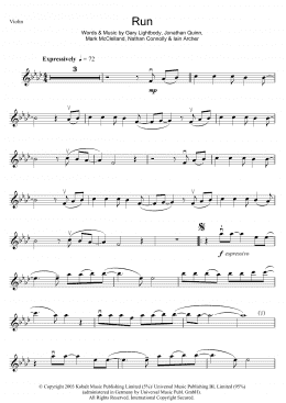 page one of Run (Violin Solo)