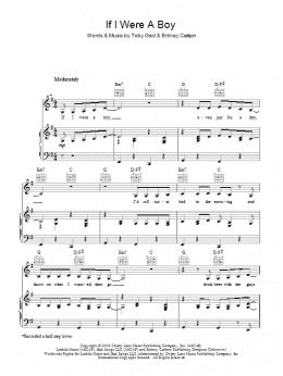 page one of If I Were A Boy (Piano, Vocal & Guitar Chords (Right-Hand Melody))