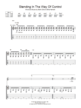 page one of Standing In The Way Of Control (Guitar Tab)
