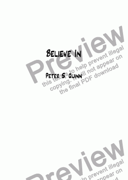 page one of Believe In