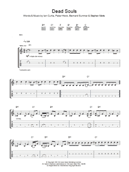 page one of Dead Souls (Guitar Tab)