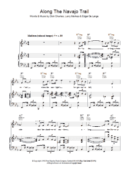 page one of Along The Navajo Trail (Piano, Vocal & Guitar Chords)