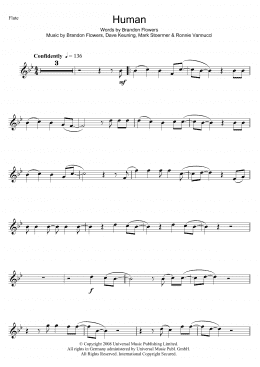 page one of Human (Flute Solo)