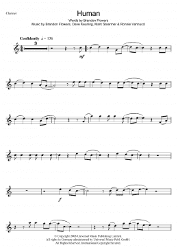 page one of Human (Clarinet Solo)