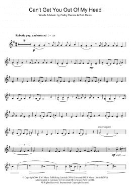 page one of Can't Get You Out Of My Head (Clarinet Solo)