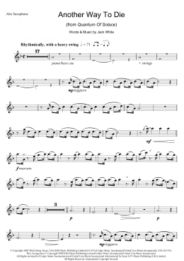 page one of Another Way To Die (Alto Sax Solo)