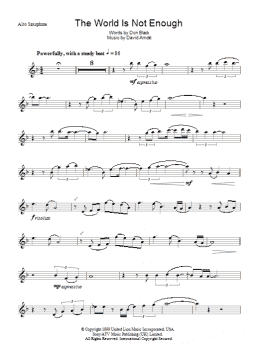 page one of The World Is Not Enough (Lead Sheet / Fake Book)