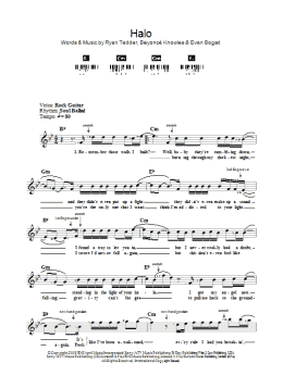 page one of Halo (Lead Sheet / Fake Book)