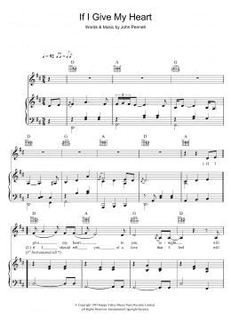 page one of If I Give My Heart (Piano, Vocal & Guitar Chords)